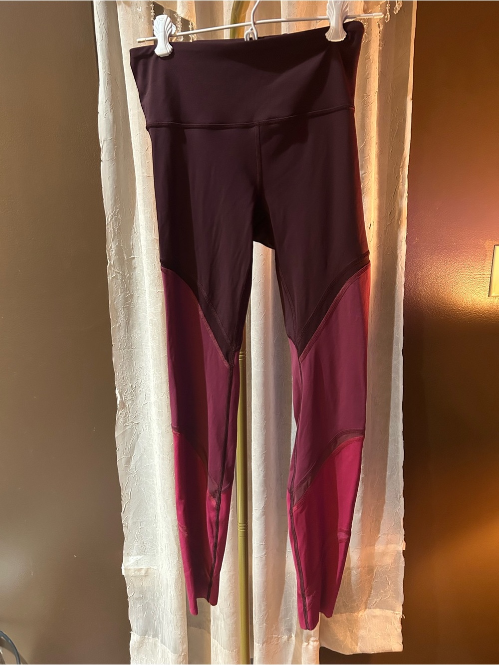 lululemon athletica Two-Tone High-Waist Leggings in Plum and Magenta